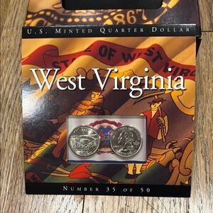 2005 West Virginia U.S. PD Minted Quarter Dollar Set - State Quarter Duo
